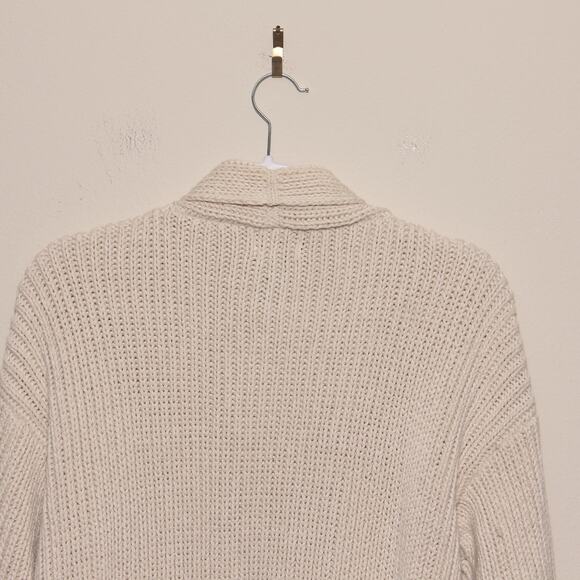 PURE Handkint Cotton Chunky Open front Cardigan Sweater Size Small/Medium - Picture 6 of 10